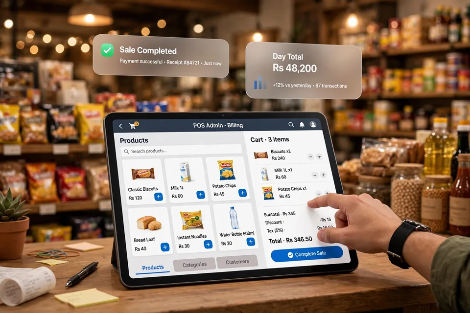 Ledger Shop Admin point-of-sale interface