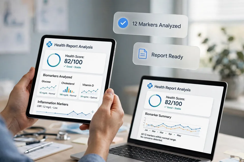 Medical Report Analyzer interface